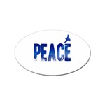 Peace Bird Sticker Oval (100 pack)
