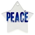 Peace Bird Star Ornament (Two Sides)