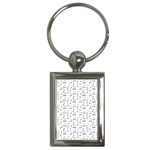 Music Notes Background Wallpaper Key Chain (Rectangle)