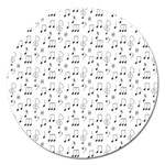 Music Notes Background Wallpaper Magnet 5  (Round)