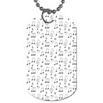 Music Notes Background Wallpaper Dog Tag (One Side)