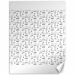 Music Notes Background Wallpaper Canvas 12  x 16 