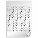 Music Notes Background Wallpaper Canvas 24  x 36 
