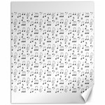 Music Notes Background Wallpaper Canvas 11  x 14 