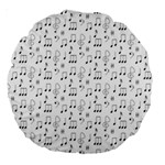 Music Notes Background Wallpaper Large 18  Premium Round Cushions