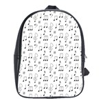 Music Notes Background Wallpaper School Bag (XL)