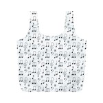 Music Notes Background Wallpaper Full Print Recycle Bag (M)