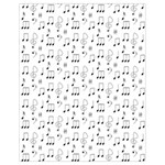 Music Notes Background Wallpaper Drawstring Bag (Small)