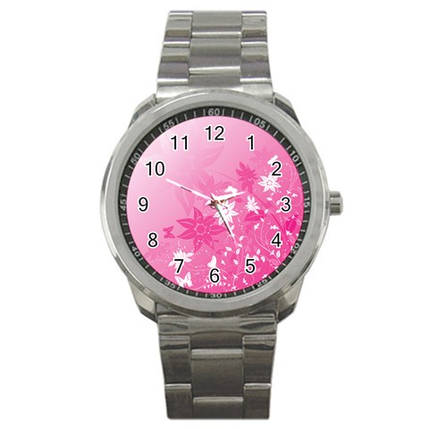 Valentines Flowers Sport Metal Watch from UrbanLoad.com Front
