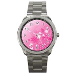 Valentines Flowers Sport Metal Watch