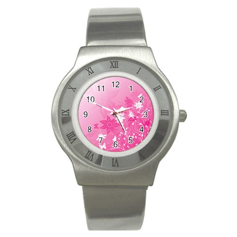 Valentines Flowers Stainless Steel Watch from UrbanLoad.com Front