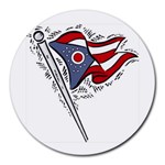 State Flag Ohio Round Mousepad