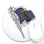 State Flag North Dakota Round Mousepad