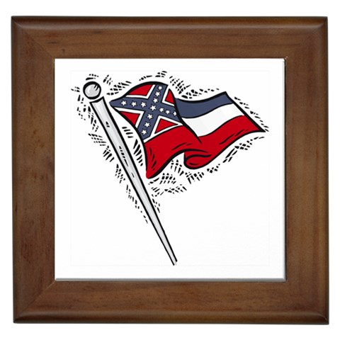 State Flag Mississippi Framed Tile from UrbanLoad.com Front