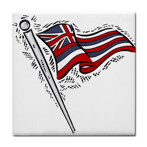 State Flag Hawaii Tile Coaster from UrbanLoad.com Front