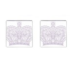 Crown008_purple Cufflinks (Square)