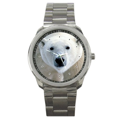 Fabulous Polar Bear Sport Metal Watch from UrbanLoad.com Front
