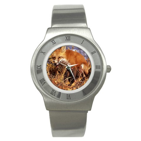 Red Fox Stainless Steel Watch from UrbanLoad.com Front