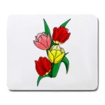 Mixed Color Tulips Large Mousepad