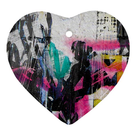 Graffiti Grunge Heart Ornament (Two Sides) from UrbanLoad.com Front
