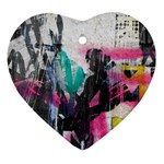 Graffiti Grunge Heart Ornament (Two Sides)