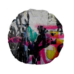 Graffiti Grunge Standard 15  Premium Flano Round Cushion  from UrbanLoad.com Front