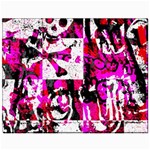 Pink Checker Graffiti Canvas 11  x 14 