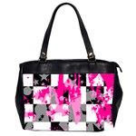 Pink Star Splatter Oversize Office Handbag (2 Sides)