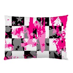 Pink Star Splatter Pillow Case (Two Sides) from UrbanLoad.com Front