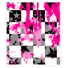 Pink Star Splatter Duvet Cover Double Side (California King Size) from UrbanLoad.com Front