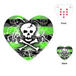 Deathrock Skull Playing Cards Single Design (Heart)