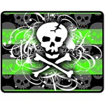 Deathrock Skull Double Sided Fleece Blanket (Medium)