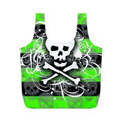 Deathrock Skull Full Print Recycle Bag (M) from UrbanLoad.com Back