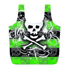 Deathrock Skull Full Print Recycle Bag (L) from UrbanLoad.com Front