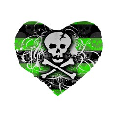 Deathrock Skull Standard 16  Premium Flano Heart Shape Cushion  from UrbanLoad.com Back