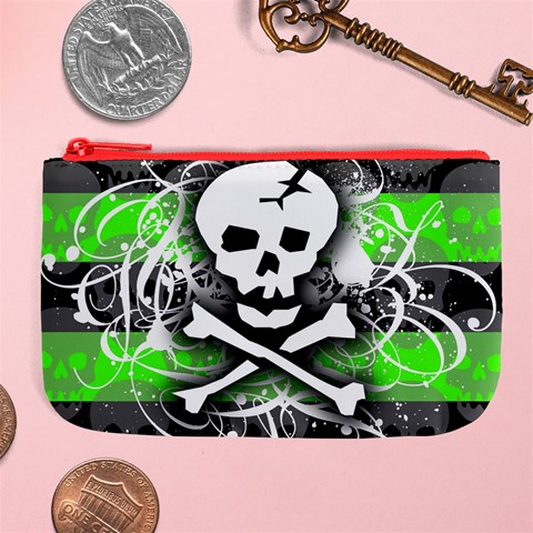 Deathrock Skull Large Coin Purse from UrbanLoad.com Front