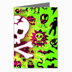 Deathrock Skull & Crossbones Greeting Card from UrbanLoad.com Left