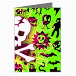 Deathrock Skull & Crossbones Greeting Cards (Pkg of 8)