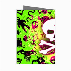 Deathrock Skull & Crossbones Mini Greeting Card from UrbanLoad.com Right
