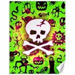 Deathrock Skull & Crossbones Canvas 18  x 24 