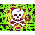 Deathrock Skull & Crossbones Canvas 36  x 48 