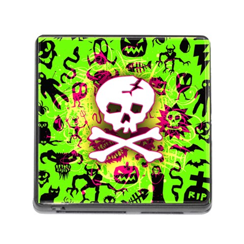 Deathrock Skull & Crossbones Memory Card Reader (Square 5 Slot) from UrbanLoad.com Front