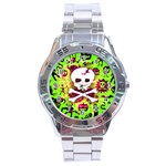 Deathrock Skull & Crossbones Stainless Steel Analogue Watch