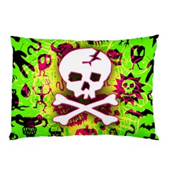 Deathrock Skull & Crossbones Pillow Case (Two Sides) from UrbanLoad.com Front