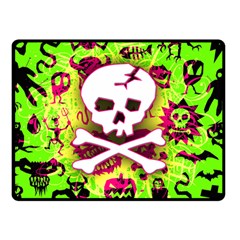 Deathrock Skull & Crossbones Double Sided Fleece Blanket (Small) from UrbanLoad.com 45 x34  Blanket Front