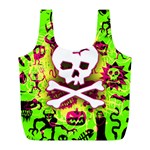 Deathrock Skull & Crossbones Full Print Recycle Bag (L)