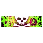 Deathrock Skull & Crossbones Satin Scarf (Oblong)