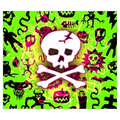 Deathrock Skull & Crossbones Zipper Large Tote Bag from UrbanLoad.com Back