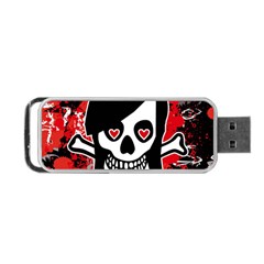 Emo Girl Skull Portable USB Flash (Two Sides) from UrbanLoad.com Front