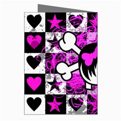 Emo Scene Girl Skull Greeting Cards (Pkg of 8) from UrbanLoad.com Right